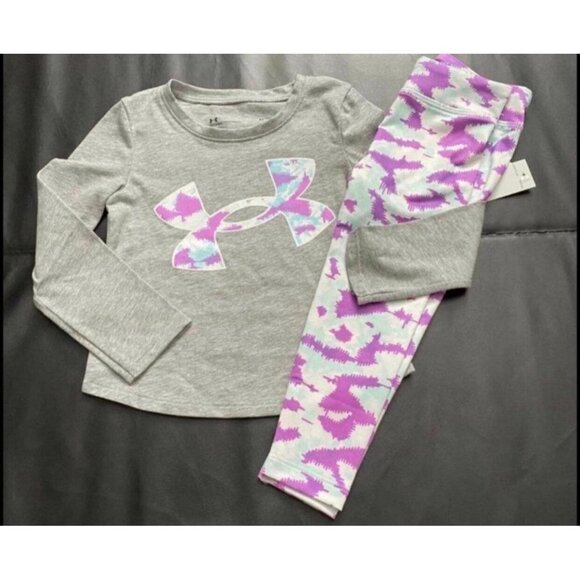 NWT Under Armour Leggings & Tunic Set Girls Size 2T